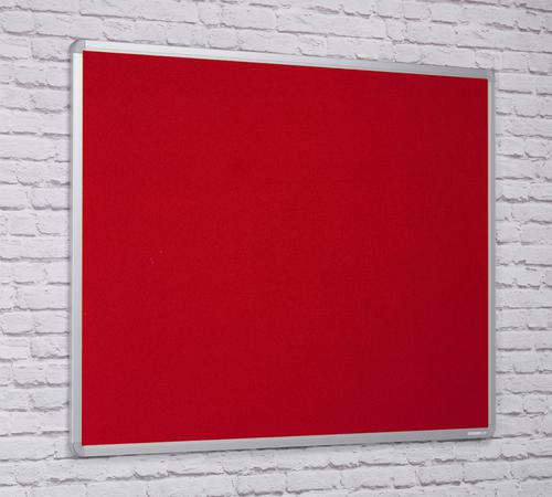 FlameShield Aluminium Framed Noticeboard - Red - 900(w) x 600mm(h)