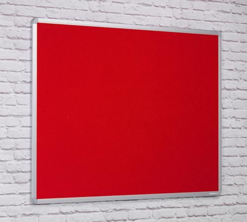 FlameShield Aluminium Framed Noticeboard - Red - 1200(w) x 1200mm(h)