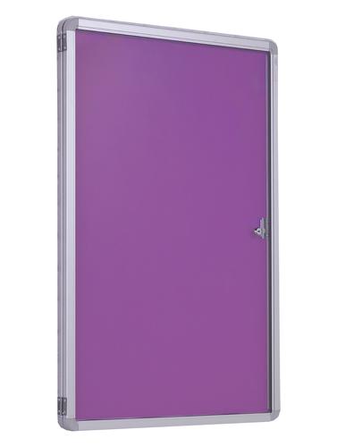 Accents FlameShield Side Hinged Tamperproof Noticeboard - Lavender - 600(w)x 900mm(h)