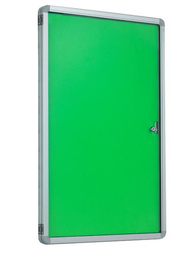 Accents FlameShield Side Hinged Tamperproof Noticeboard - Light Green - 600(w)x 900mm(h)