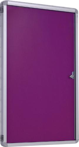 Accents FlameShield Side Hinged Tamperproof Noticeboard - Plum - 1200(w) x 1200mm(h)