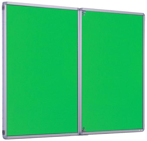 Accents FlameShield Side Hinged Tamperproof Noticeboard - Light Green - 1800(w) x 1200mm(h)