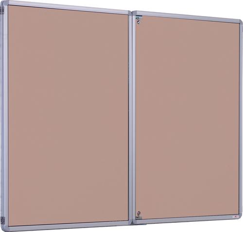 Accents FlameShield Side Hinged Tamperproof Noticeboard - Natural - 1800(w) x 1200mm(h)