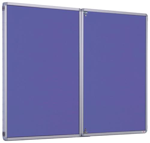 Accents FlameShield Side Hinged Tamperproof Noticeboard - Lilac - 2400(w) x 1200mm(h)