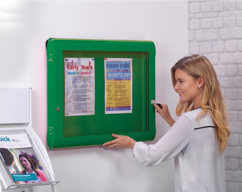 Premium FlameShield Internal Showcase - Green Frame - Green Felt (8xA4)