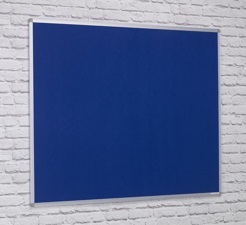 Aluminium Framed Noticeboard - Blue - 900(w) x 600mm(h)