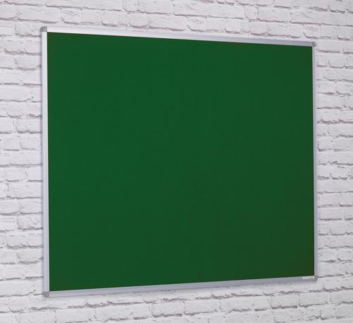 Aluminium Framed Noticeboard - Green - 900(w) x 600mm(h)