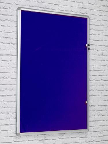 Side Hinged Tamperproof Noticeboard - Blue - 600(w)x 900mm(h)