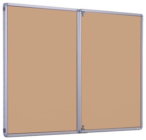 Accents Side Hinged Tamperproof Noticeboard - Natural - 2400(w) x 1200mm(h)