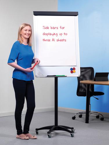 Whether it’s for training, teaching or meetings - easels are a quick, easy and efficient solution for presenting information to a group. With a quality dry wipe surface and sturdy frame, the star base mobile easel is ideal for moving from room to room and positioning closer to the audience.  