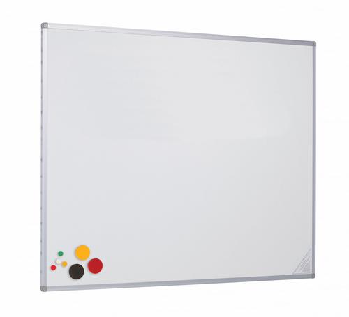 Writing boards are an effective way to present information for education, training and corporate use.  This Magnetic Coated Steel writing board has a high quality surface with an aluminium frame, rounded safety corners and a concealed corner fixing.  Ideal for everyday use and suitable for use with any standard dry wipe pens.  Wall fixings and pen ledge included.