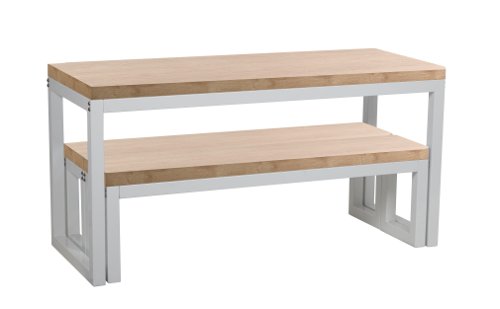 Cube Set (Table & 2 x Benches) - Oak
