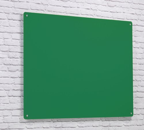 Wall Mounted Magnetic Glass Writing Board - Green - 1200(w) x 1200mm(h)