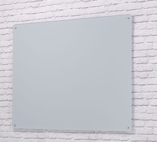 Wall Mounted Magnetic Glass Writing Board - White - 1200(w) x 1200mm(h)