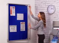 SmartShield Tamperproof Noticeboard - Aluminium Frame - Blue - 1200(w) x 1200mm(h)