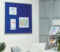 SmartShield FlameShield Aluminium Framed Noticeboard - Aluminium Frame - Blue - 900(w) x 600mm(h)