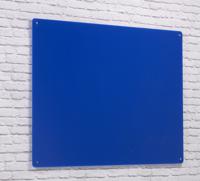 Wall Mounted Magnetic Glass Writing Board - Blue - 1000(w) x 650mm(h)
