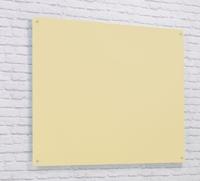 Wall Mounted Magnetic Glass Writing Board - Cream - 1200(w) x 900mm(h)