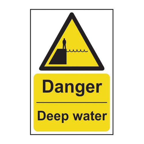 Danger Deep water - RPVC (400 x 600mm) General Safety Signs 11060