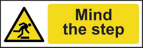 'Mind The Step' sign is a 300mm x 100mm hazard warning sign made from self-adhesive vinyl making it easy to apply to a clean dry surface. All our signs conform to the BS EN ISO 7010 regulation, ensuring that all graphical safety symbols are consistent and compliant.