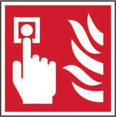 Self-Adhesive Vinyl Fire Alarm Call Point Symbols sign (100 x 100mm). Easy to use and fix.