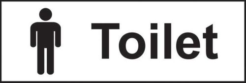 Toilet Gentlemen’ Sign; Non-Adhesive Rigid 1mm PVC Board; (300mm x 100mm)