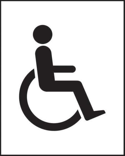 Disabled Symbol’ Sign; Non-Adhesive Rigid 1mm PVC Board; (125mm x 200mm)