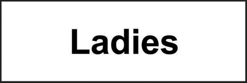Ladies’ Sign; Self-Adhesive Vinyl; (300mm x 100mm)