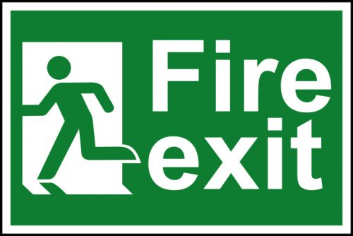 Spectrum FIRE EXTINGUISHER PVC Self Adhesive Safety Sign 300 x200 1351 
