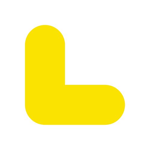 Yellow Symbol ”L” Floor Graphic adheres to most smooth clean flat surfaces and provides a durable long lasting safety message. 200x200mm pack Of 10