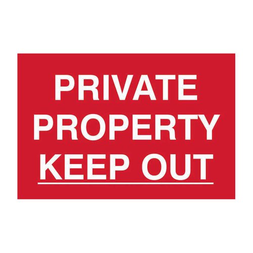 Private property Keep out - PVC (300 x 200mm)