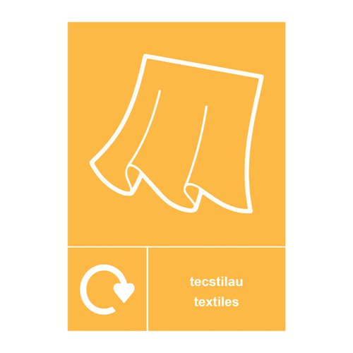Recycling Welsh / English: Textiles - ACP (297 x 420mm)