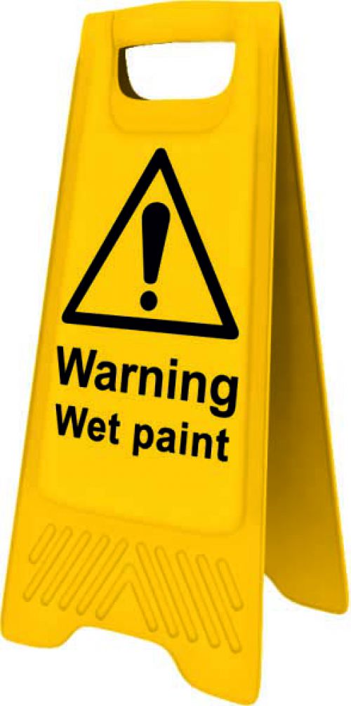 Warning Wet Paint Heavy Duty A Board made from polypropylene and are printed on both sides. Size 620 x 300 x 450mm 