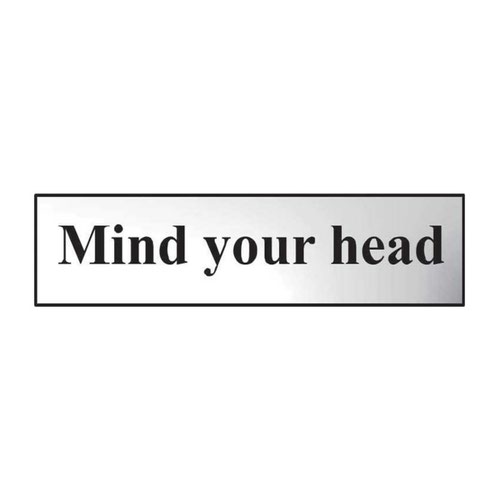'Mind your head' sign is a 200mm x 50mm architectural mini sign. This sign is a self-adhesive PVC making it easy to apply to a clean dry surface. All our signs conform to the BS EN ISO7010 regulation, ensuring that all graphical safety symbols are consistent and compliant.