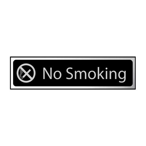 'No Smoking' sign is a 200mm x 50mm architectural mini sign. This sign is a self-adhesive PVC making it easy to apply to a clean dry surface. All our signs conform to the BS EN ISO7010 regulation, ensuring that all graphical safety symbols are consistent and compliant.