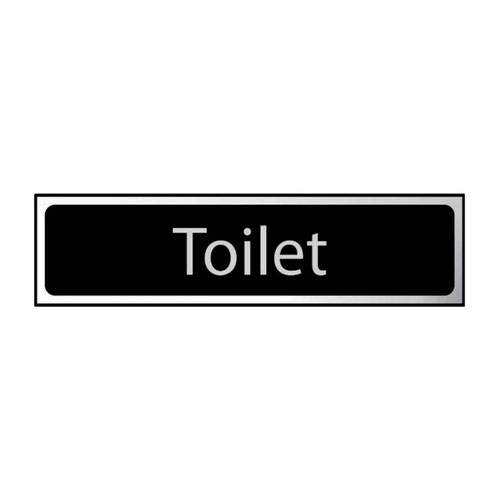 'Toilet' sign is a 200mm x 50mm architectural mini sign. This sign is a self-adhesive PVC making it easy to apply to a clean dry surface. All our signs conform to the BS EN ISO7010 regulation, ensuring that all graphical safety symbols are consistent and compliant.