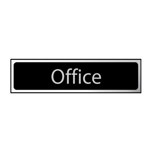 'Office' sign is a 200mm x 50mm architectural mini sign. This sign is a self-adhesive PVC making it easy to apply to a clean dry surface. All our signs conform to the BS EN ISO7010 regulation, ensuring that all graphical safety symbols are consistent and compliant.
