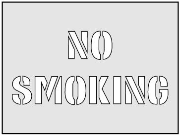 No Smoking Stencil (190 x 300mm) 