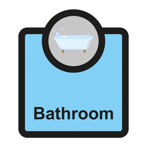 Assisted Living Sign: Bathroom - S/A FMX (266 x 310mm)