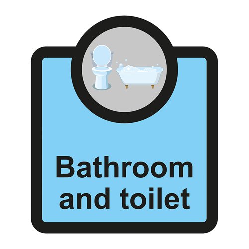 Assisted Living Sign: Bathroom and toilet - S/A FMX (266 x 310mm)