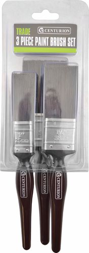Mixed set of 3 trade quality paint brushes ideal for extended use and high quality paint finishing, containing 1”, 1 1/2” and 2” sizes