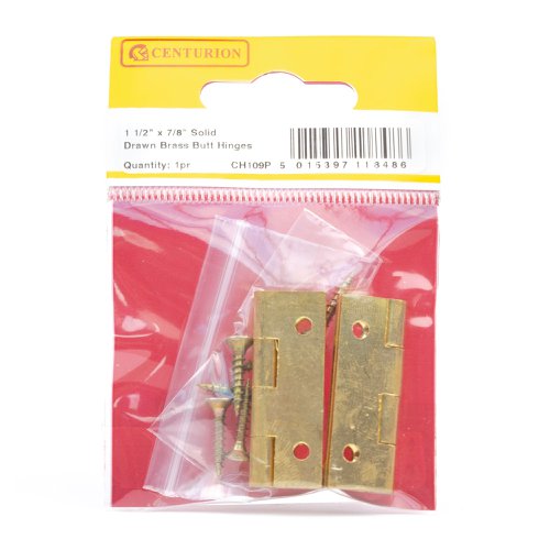 1 1/2in x 7/8in x 1.4mm SC Medium Duty Solid Drawn Butt Hinges (1 pair)