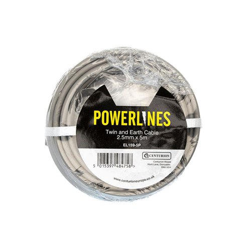 2.5mm flat x 5m Twin and Earth Cable