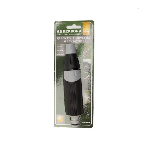 GA324P | This Andersons Pro Quick Fix Adjustable Nozzle features a non-slip rubber grip handle.