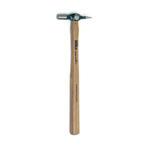 HM11L | A Pin Hammer is a light-weight hammer, with a 'thin head', ideal for hammering panel pins in place. Weight: 110g / 4oz. Forged steel head cross pein hammer. Features a Hickory Shaft. Hardened and tempered with polished faces.
