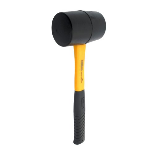 HM19L | Rubber mallets, sometimes called soft mallets, are used when you need a softer blow than even a wooden mallet might make. Weight: 16oz. Features a strong high visibility yellow shaft with rubber grip for comfortable use.