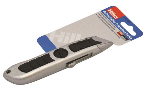 Hilka Retractable Trimming Knife Aluminium Soft Grip (74900005)