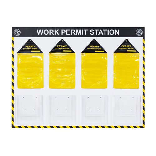 Work Permit Station - 1200 x 900mm, ACP Panel, Anti-Scuff Laminate, Pre-drilled