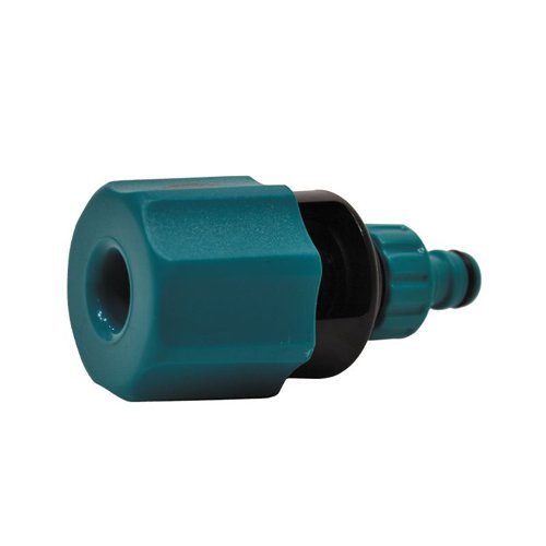 PA297P | Help get watering system ready with hose pipe fittings and accessories. Can be used on square or round taps, as well as mixer taps. Comes complete with a double sided rubber washer to adapt various spouts. Connects straight to a hose, with no need for a snap-on fitting. Standard ” BSP fitting.