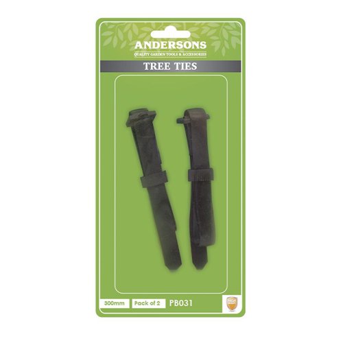 PB031 | Made from a soft 'rubberised' plastic. The moulded grooves prevent damage to the bark of the tree or shrub. Will not split, crack or stiffen with age. Size: 300mm. Pack Size: 2.